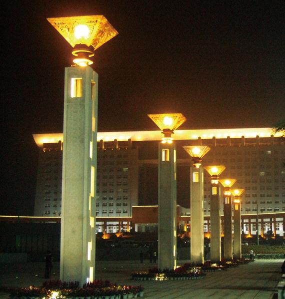 广场景观灯夜景照明案例效果图
