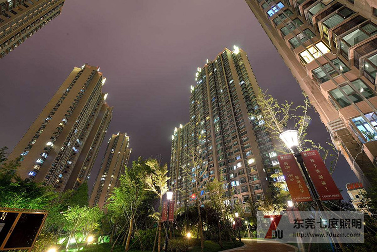 东莞七度照明小区庭院灯照明效果图片