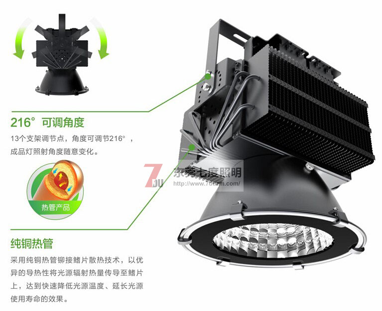 东莞七度照明QDLED-GC011-500WLED塔吊灯产品细节图片