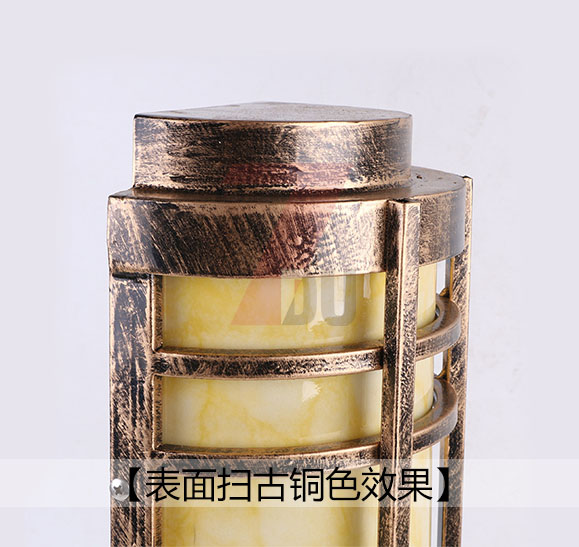 七度仿古铜墙壁灯扫古铜效果细节展示