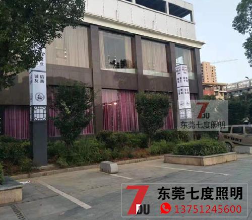 6米方柱600x600mm景观灯柱安装效果图片